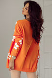 Women's Floral Print Knitted Open Front Cardigan | Zarnesh