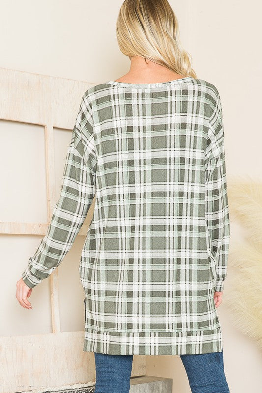 Women’s Floral Print V-Neck Sweater Tunic | Zarnesh