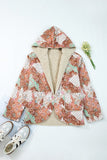 Women’s Floral Warmth Sherpa Lined Hooded Jacket | Zarnesh