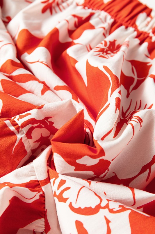 Women’s Floral Western High-Split Tiered Maxi Skirt | Zarnesh