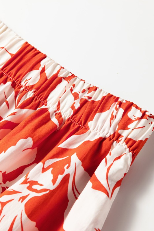 Women’s Floral Western High-Split Tiered Maxi Skirt | Zarnesh