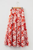 Women’s Floral Western High-Split Tiered Maxi Skirt | Zarnesh