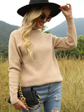 Women’s Frenchy Slight Stretch Mock Neck Drop Shoulder Sweater| Zarnesh