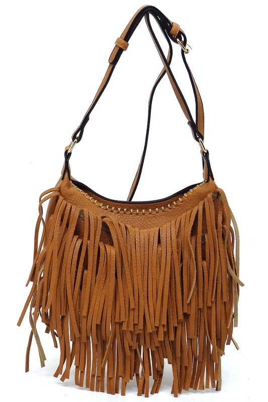 Women's Fringe Hobo Crossbody Bag | Zarnesh