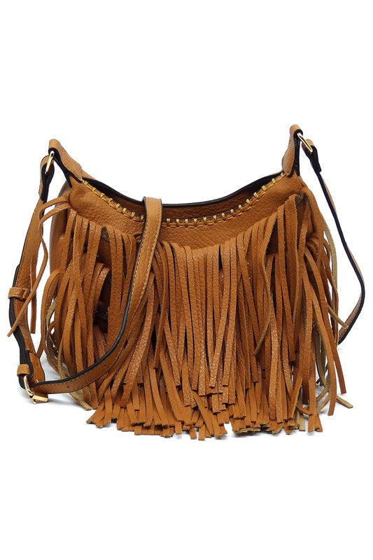 Women's Fringe Hobo Crossbody Bag | Zarnesh