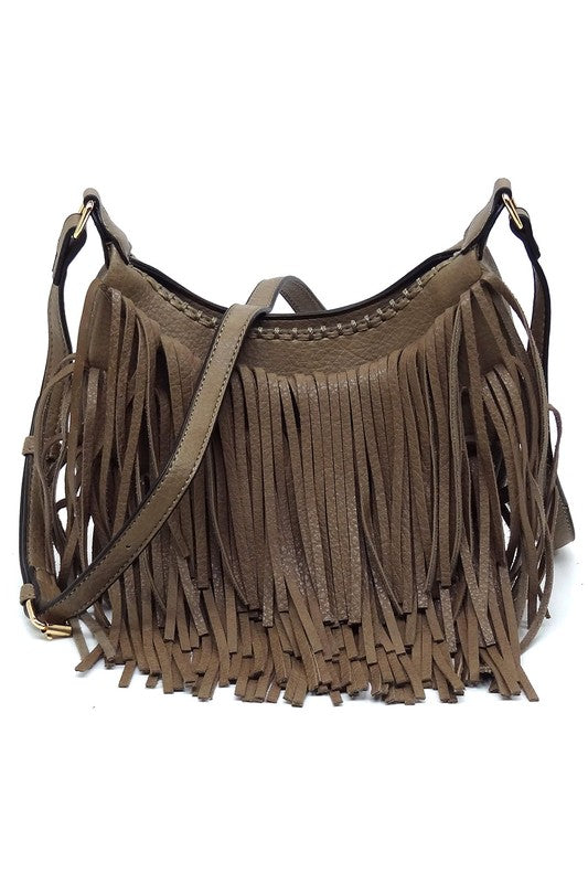 Women's Fringe Hobo Crossbody Bag | Zarnesh