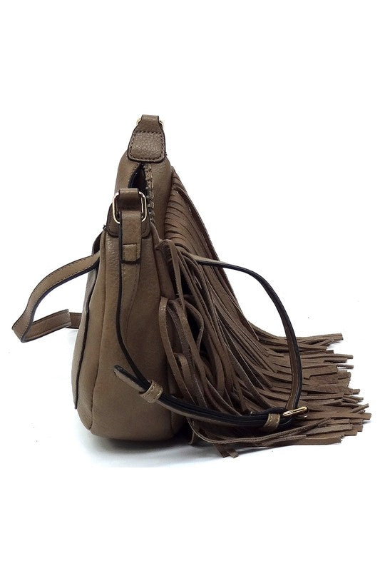 Women's Fringe Hobo Crossbody Bag | Zarnesh
