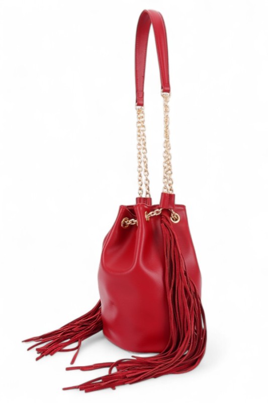 Women's Fringed Accent Boho Bucket Bag | Zarnesh