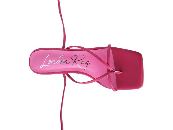 Women's POLE DANCE LACE UP BLOCK HEELED SANDAL | Zarnes