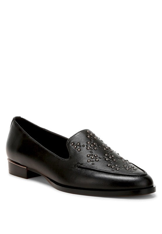 Women’s Gabassi Studded Genuine Leather Loafers | Zarnesh