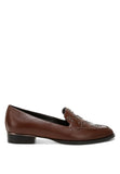 Women Gabassi Studded Genuine Leather Loafers Zarnesh
