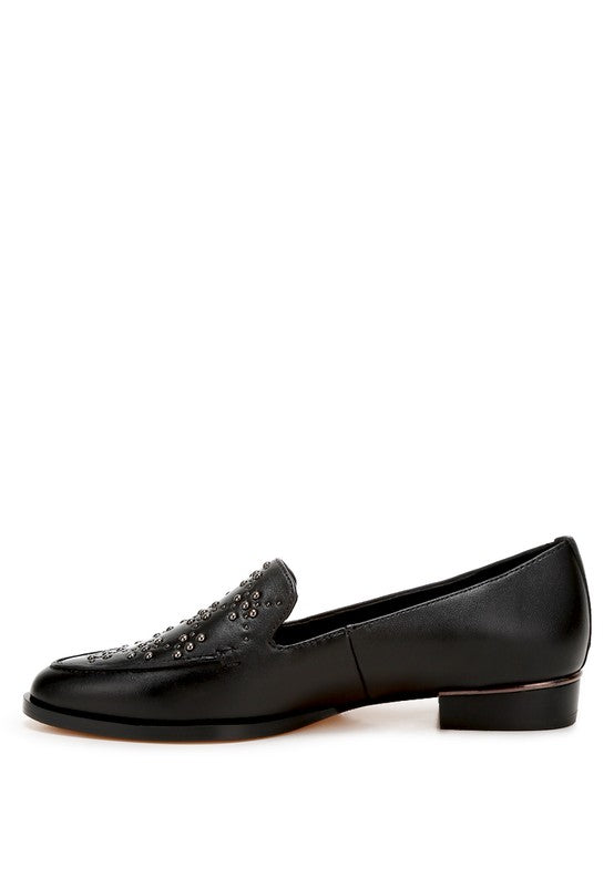 Women’s Gabassi Studded Genuine Leather Loafers | Zarnesh