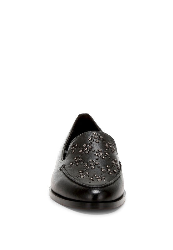 Women’s Gabassi Studded Genuine Leather Loafers | Zarnesh