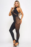 Women’s Gemma Fishnet Rhinestone Lace Bodystocking | Zarnesh