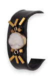 Women's  Genuine Druzy Leather Cuff |  Zarnesh
