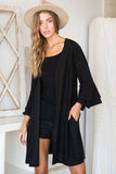 Women's Glitter Bell Sleeve Open Front Kimono Cardigan | Zarnesh