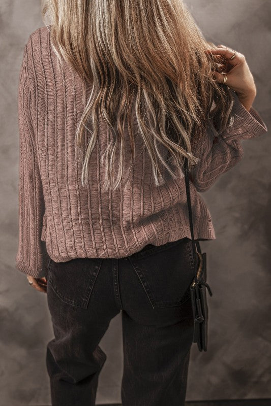 Women’s Goat Cut Out Textured Knit Buttoned Cardigan | Zarnesh