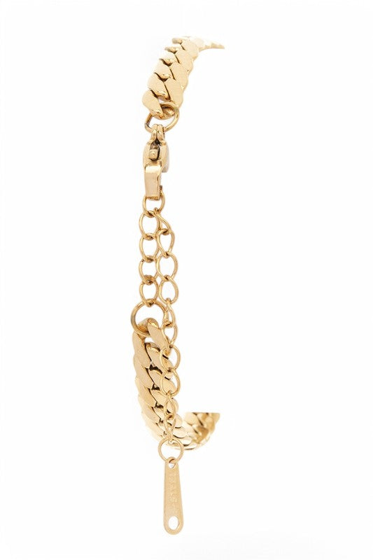 Women's  Stainless Steel Open Heart Charm Bracelet |  Zarnesh