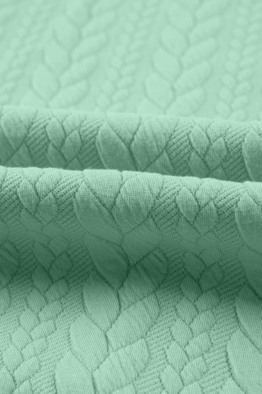 Women’s Cable Textured Solid Quilted Baggy Hoodie | Zarnesh