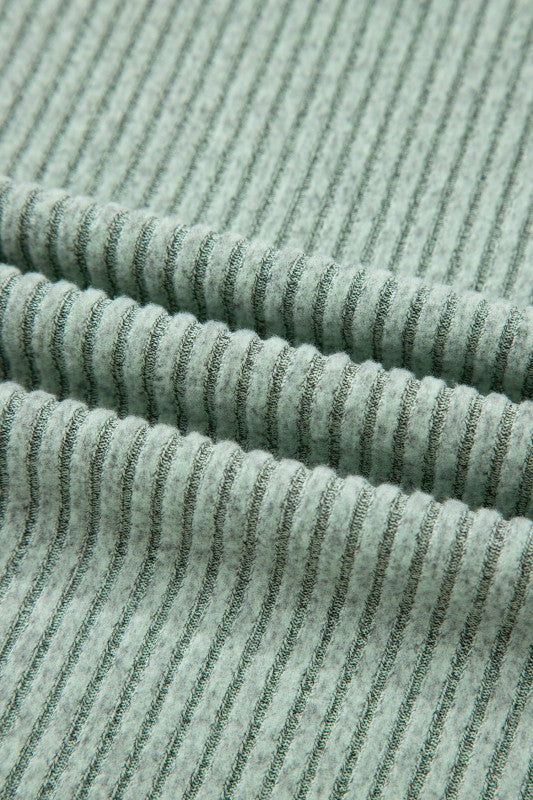 Women’s Casual Print Solid Long Sleeve Ribbed Knit Lounge Set | Zarnesh