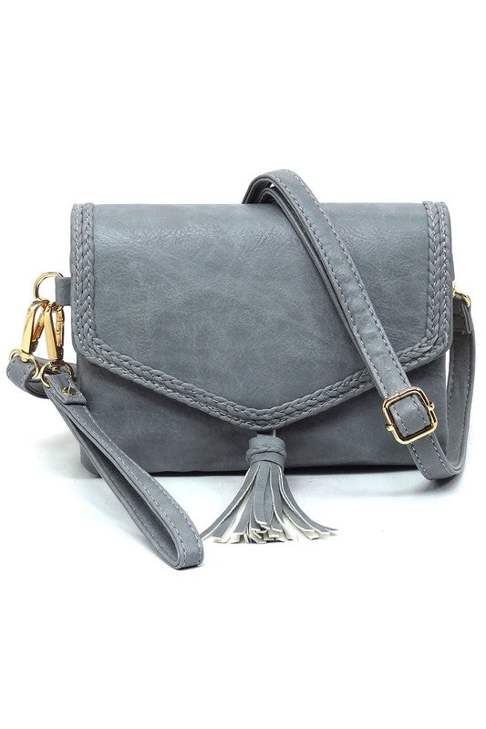Women’s Fashion Envelope Clutch Tassel Flap Crossbody Shoulder Bag | Zarnesh