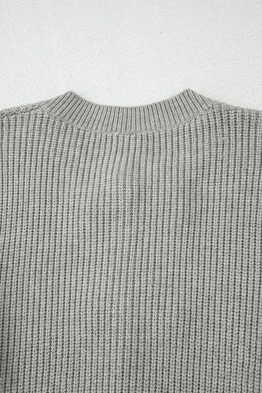 Women’s Ribbed Knit Bow Front Buttoned Cardigan | Zarnesh