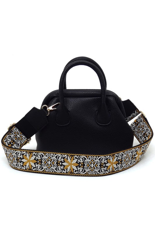 Women's Guitar Wide Strap Satchel Crossbody Bag | Zarnesh