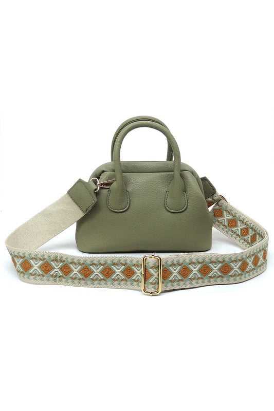 Women's Guitar Wide Strap Satchel Crossbody Bag | Zarnesh