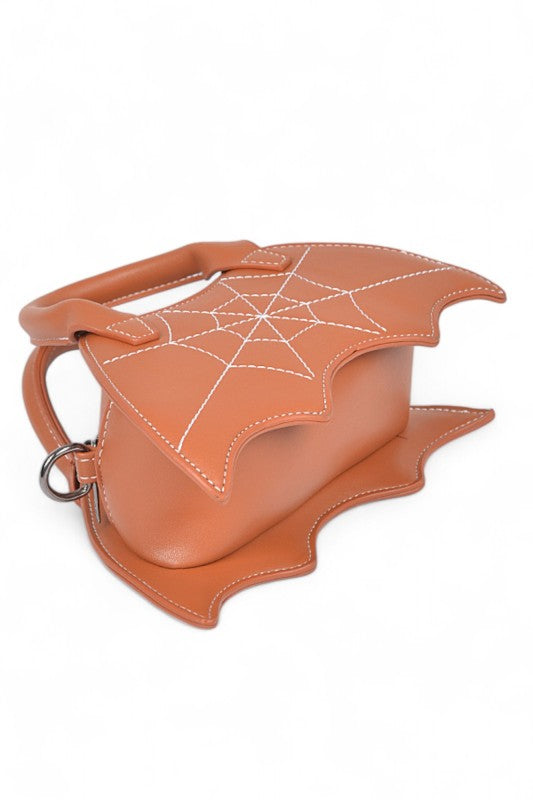Women's Halloween Spiderweb Stitching Bat Swing Bag | Zarnesh
