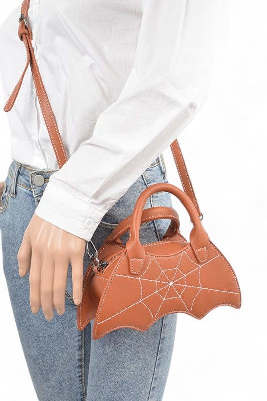 Women's Halloween Spiderweb Stitching Bat Swing Bag | Zarnesh