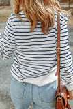 Women’s Hannah Striped Print Ribbed Trim Long Sleeve Top | Zarnesh