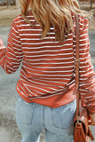 Women’s Hannah Striped Print Ribbed Trim Long Sleeve Top | Zarnesh