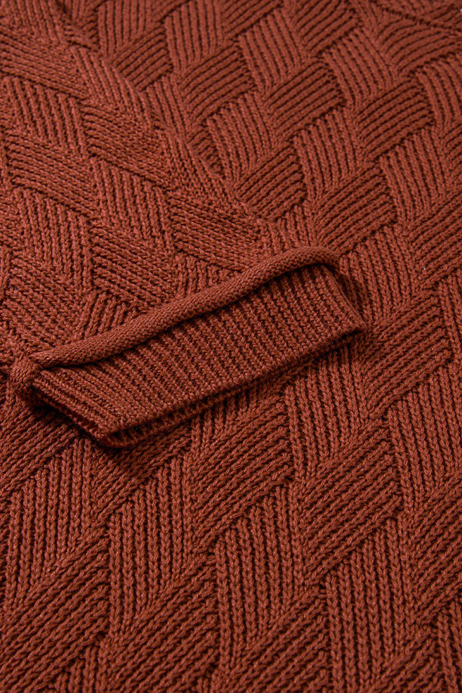 Women's Hayden Textured Crew Neck Loose Sweater | Zarnesh