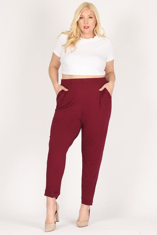 Women’s High-Waisted Plus Size Loose Fit Pants Trousers | Zarnesh
