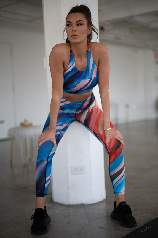 Women’s High Rise Watercolor High-Waisted Activewear Leggings | Zarnesh