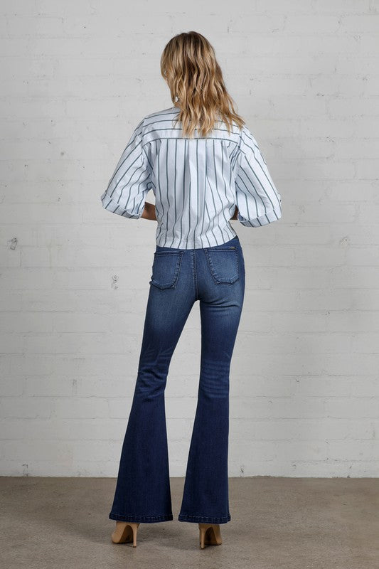 Women High Rise Wider Flare Jeans | Zarnesh