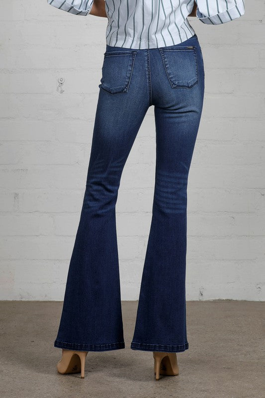 Women High Rise Wider Flare Jeans | Zarnesh