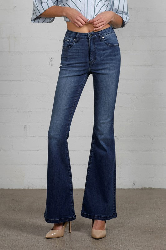 Women High Rise Wider Flare Jeans | Zarnesh