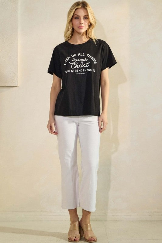 Women’s I Can Do All Things Graphic Cotton T-Shirt | Zarnesh