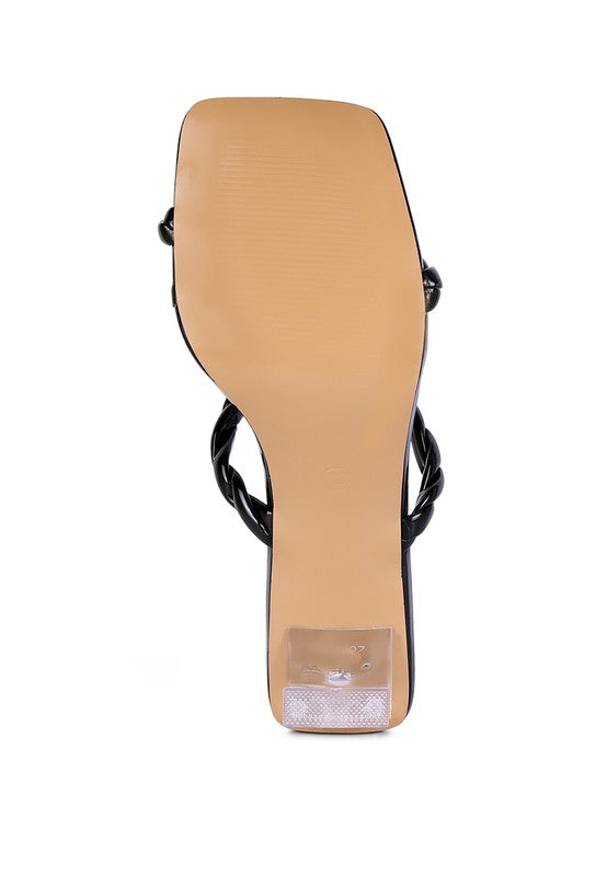 Women's INAMORATA BRAIDED CORD Mid Heel Sandals | Zarnesh