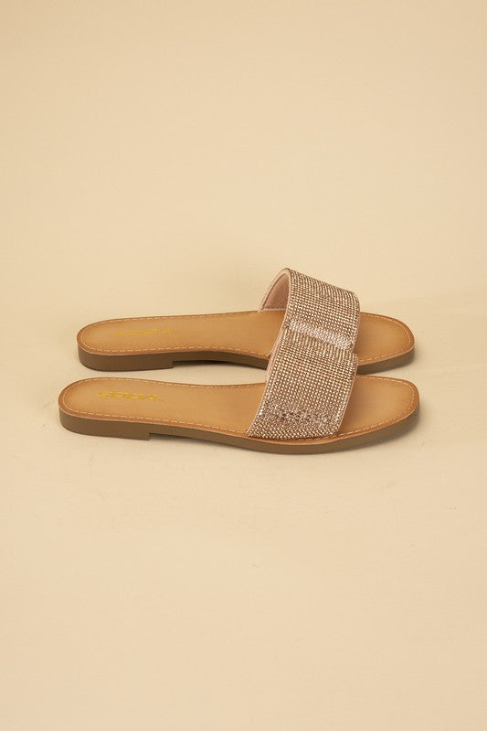 Women’s JUSTICE-S Rhinestone Slides | Zarnesh