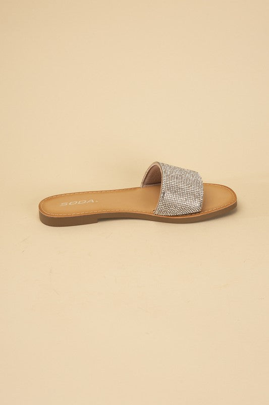 Women’s JUSTICE-S Rhinestone Slides | Zarnesh