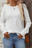 Women’s Jane Round Neck Drop Shoulder Textured Knit Top | Zarnesh