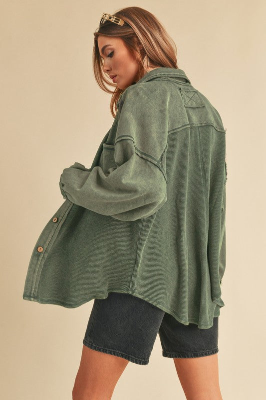 Women's Judie Oversized Collared Front Pockets Jacket | Zarnesh