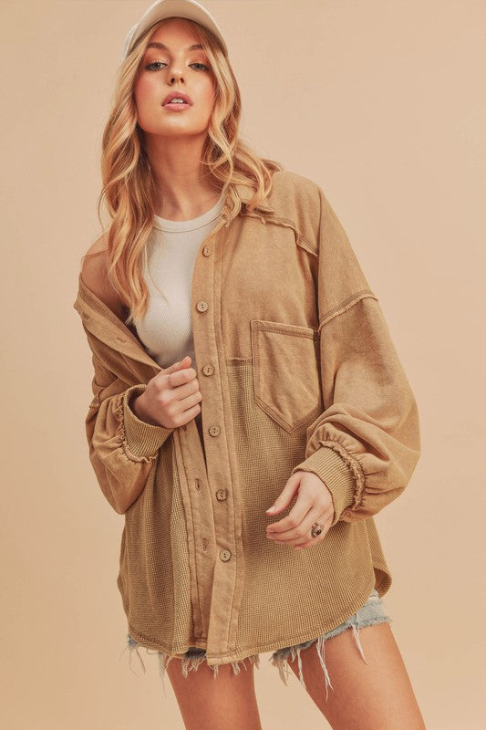 Women's Judie Oversized Collared Front Pockets Jacket | Zarnesh