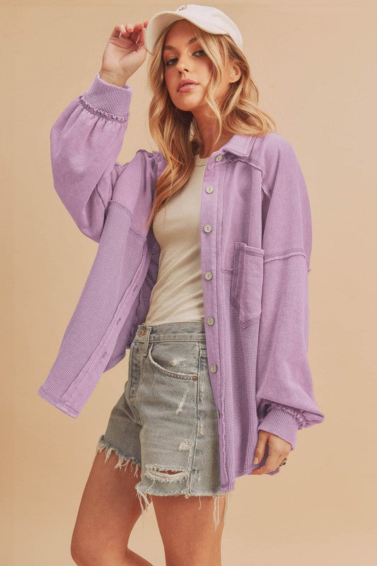 Women's Judie Oversized Collared Front Pockets Jacket | Zarnesh