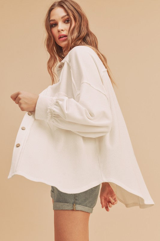 Women's Judie Oversized Collared Front Pockets Jacket | Zarnesh
