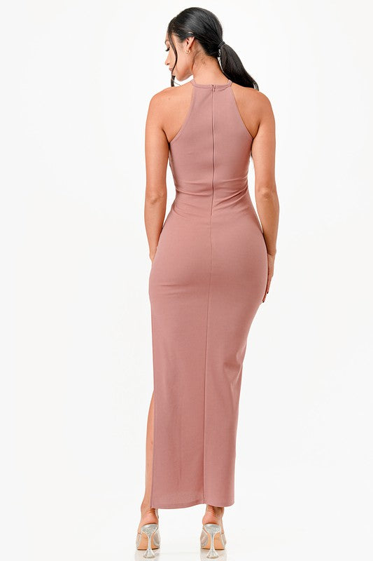 Women's Keyhole A-Line Dress with Pintuck Pleats | Zarnesh