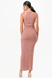 Women's Keyhole A-Line Dress with Pintuck Pleats | Zarnesh