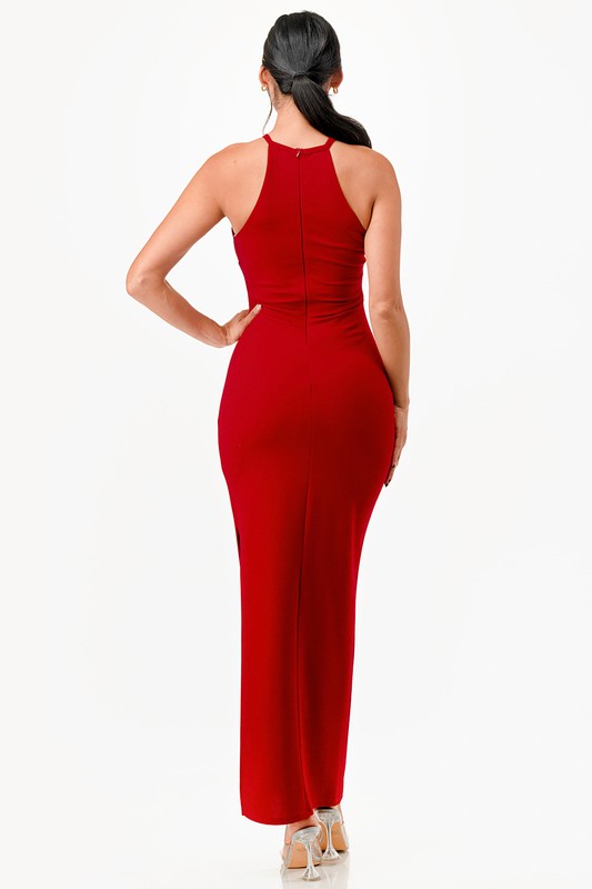 Women's Keyhole A-Line Dress with Pintuck Pleats | Zarnesh